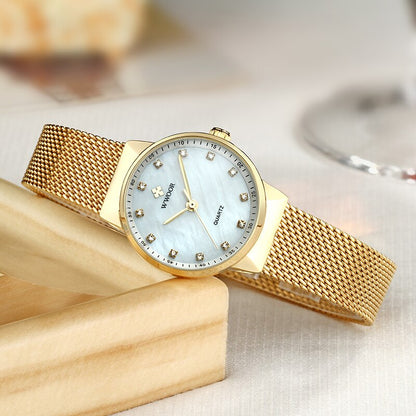 18K Gold Plated Casual Women's Watch