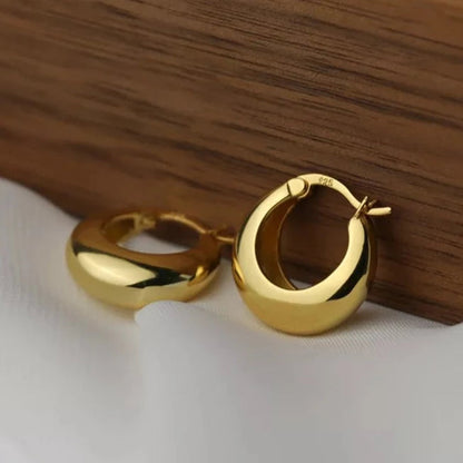 Women's Luxurious Gold Hoop Earrings