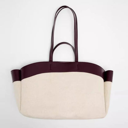 Women's Bag with Bamboo Handle