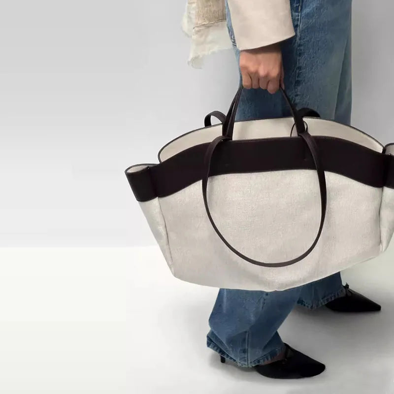 Women's Bag with Bamboo Handle