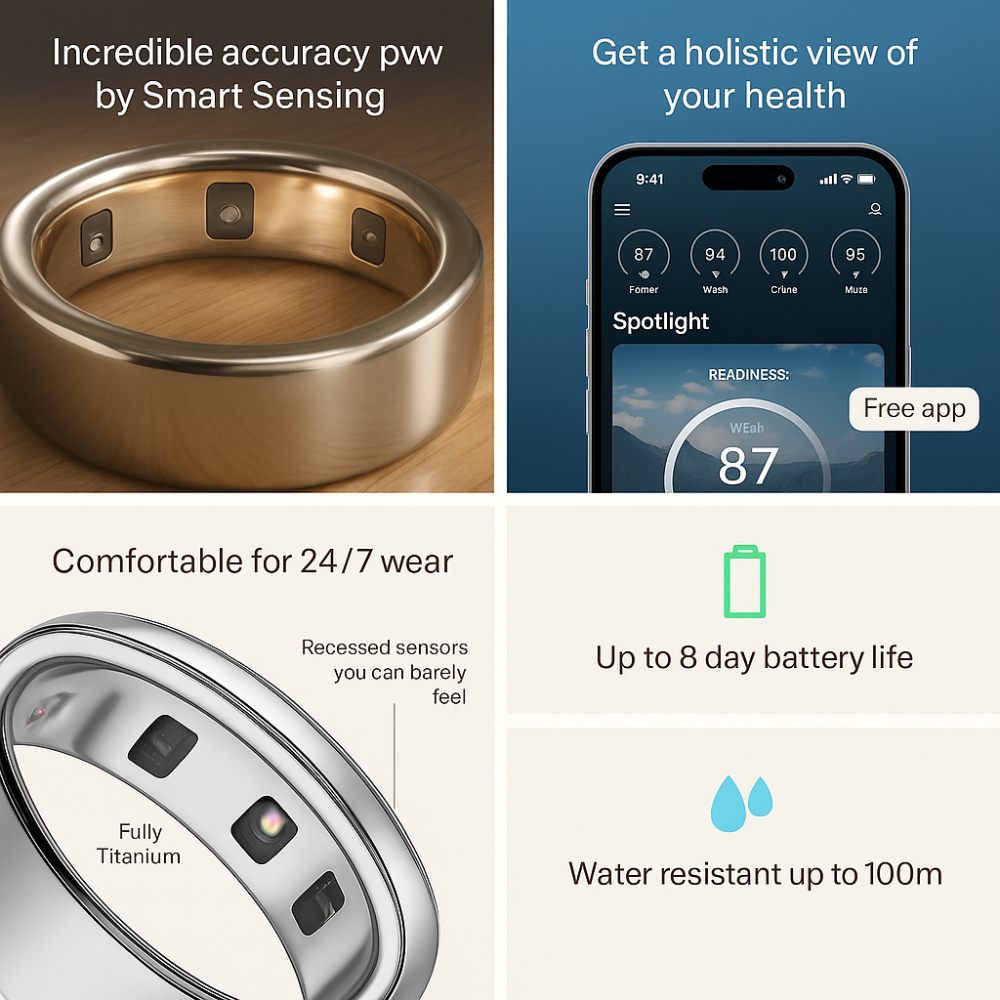 LunaBand Smart Ring – Track Your Health in Style