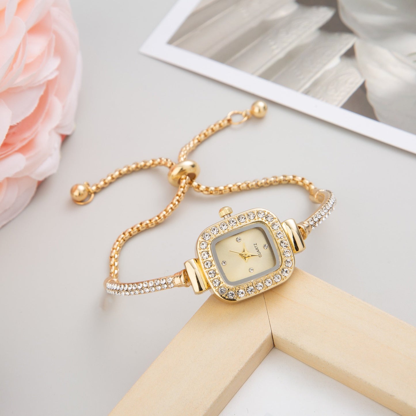 Luxe Women's Crystal-Encrusted Watch