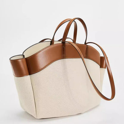 Women's Bag with Bamboo Handle