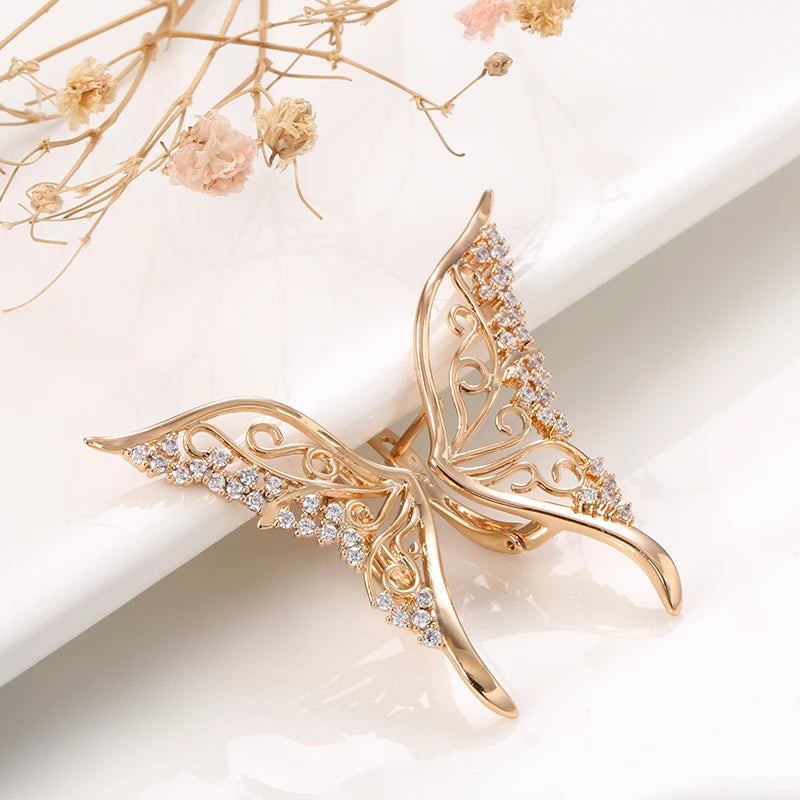 Elegant Butterfly Zirconia Earrings for Women