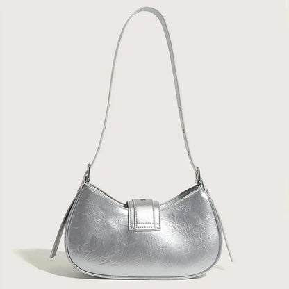 Women's Buckle Baguette Bag