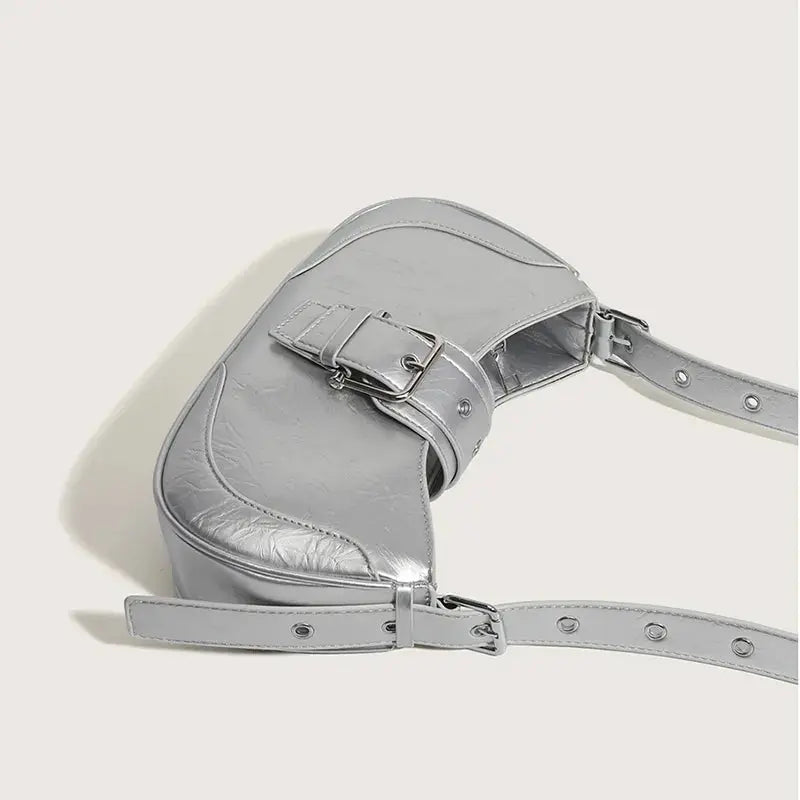 Women's Buckle Baguette Bag