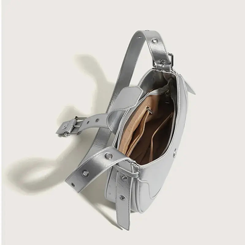 Women's Buckle Baguette Bag