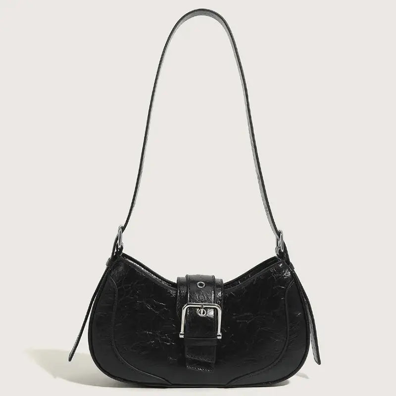 Women's Buckle Baguette Bag