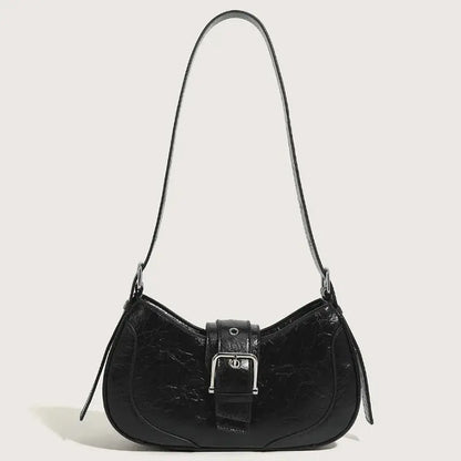 Women's Buckle Baguette Bag