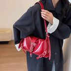 Vintage PU Leather Women's Baguette Bag
