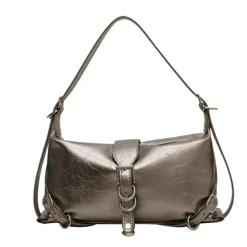 Vintage PU Leather Women's Baguette Bag
