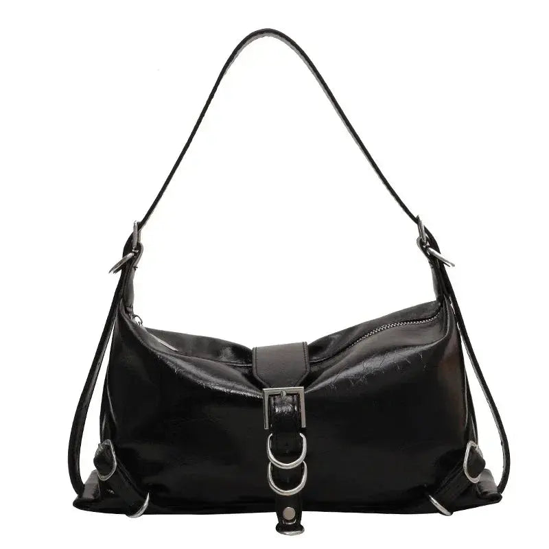 Vintage PU Leather Women's Baguette Bag