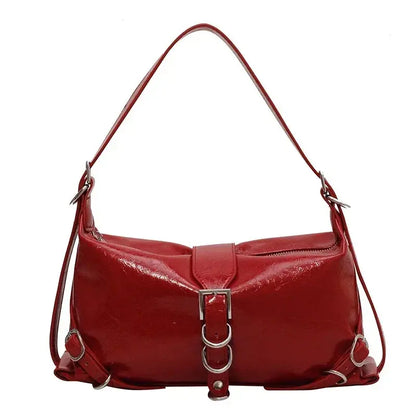 Vintage PU Leather Women's Baguette Bag