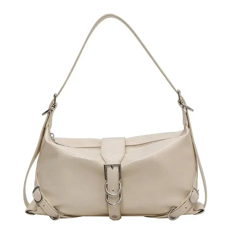 Vintage PU Leather Women's Baguette Bag