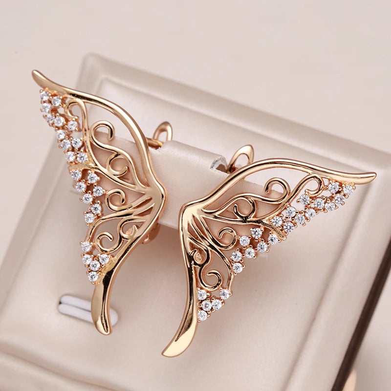 Elegant Butterfly Zirconia Earrings for Women